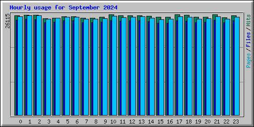 Hourly usage for September 2024