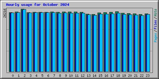 Hourly usage for October 2024