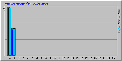 Hourly usage for July 2025
