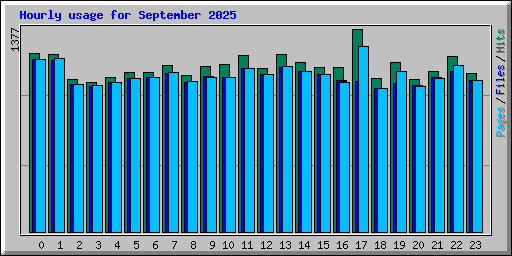 Hourly usage for September 2025