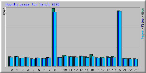 Hourly usage for March 2026