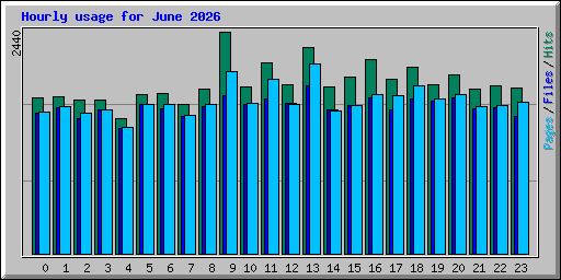 Hourly usage for June 2026