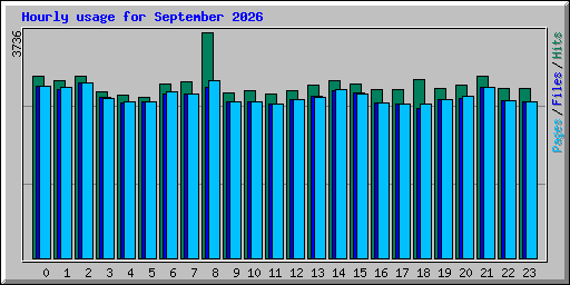 Hourly usage for September 2026